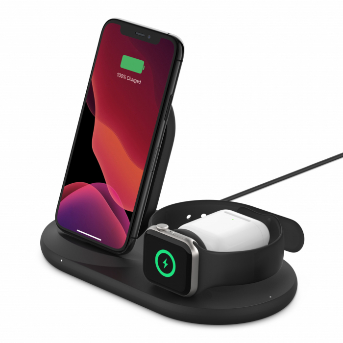 Belkin BOOST CHARGE 3-in-1 Wireless Charger for Apple Devices - Black [7]