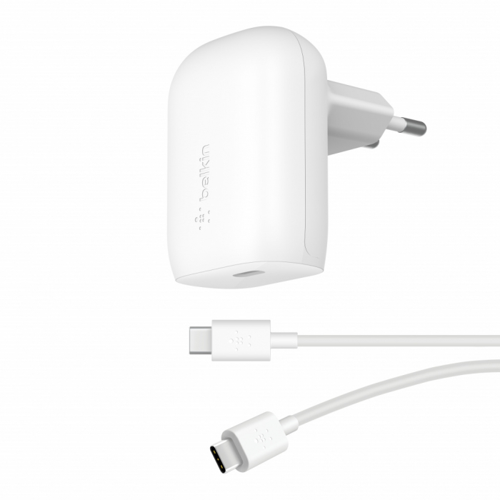 Belkin BOOST CHARGE 30W PD PPS Wall Charger + USB-C to USB-C Cable White [4]