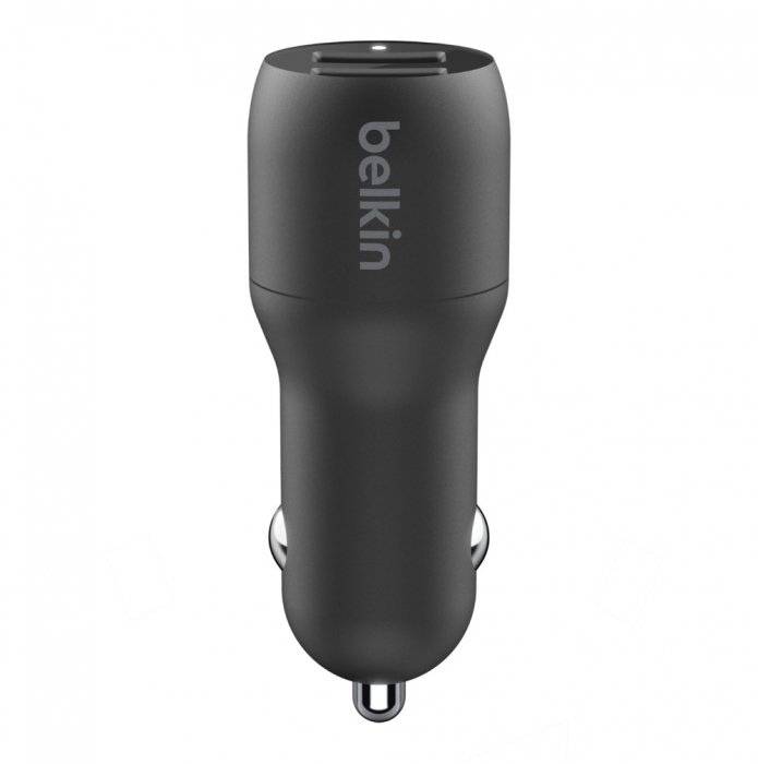 Belkin BOOST CHARGE Car Charger Dual USB-A 24W + USB-A to USB-C¬ Cable - Black [3]