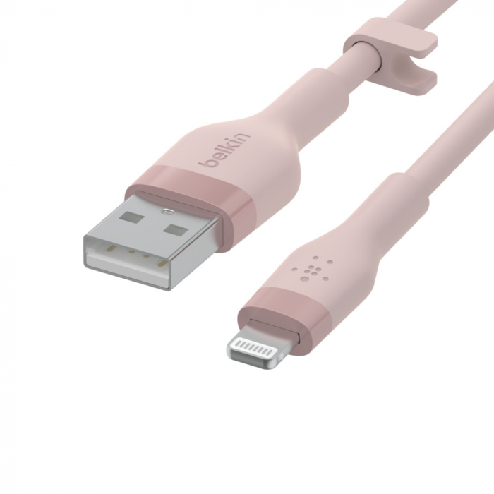 Belkin BOOST CHARGE Flex Silicone cable USB-A to Lightning - 2M - Pink [4]