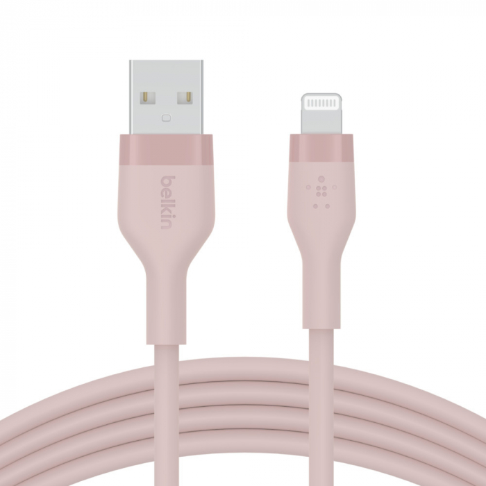 Belkin BOOST CHARGE Flex Silicone cable USB-A to Lightning - 2M - Pink [3]