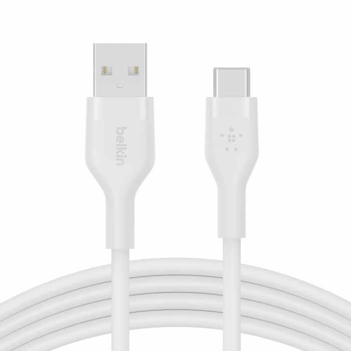 Belkin BOOST CHARGE Flex Silicone cable USB-A to USB-C - 1M - White [2]