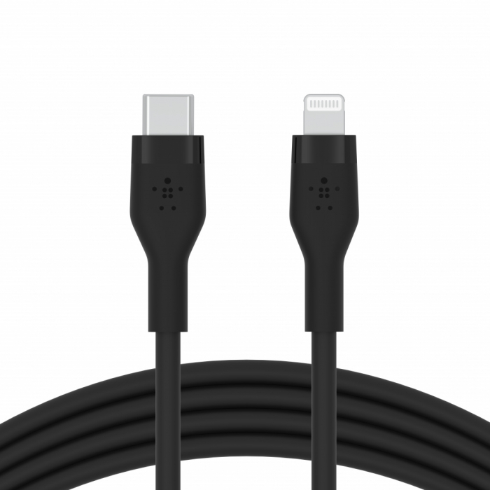 Belkin BOOST CHARGE Flex Silicone cable USB-C to Lightning - 1M - Black [2]