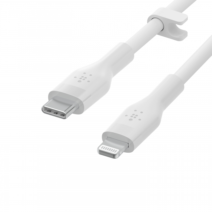 Belkin BOOST CHARGE Flex Silicone cable USB-C to Lightning - 2M - White [4]