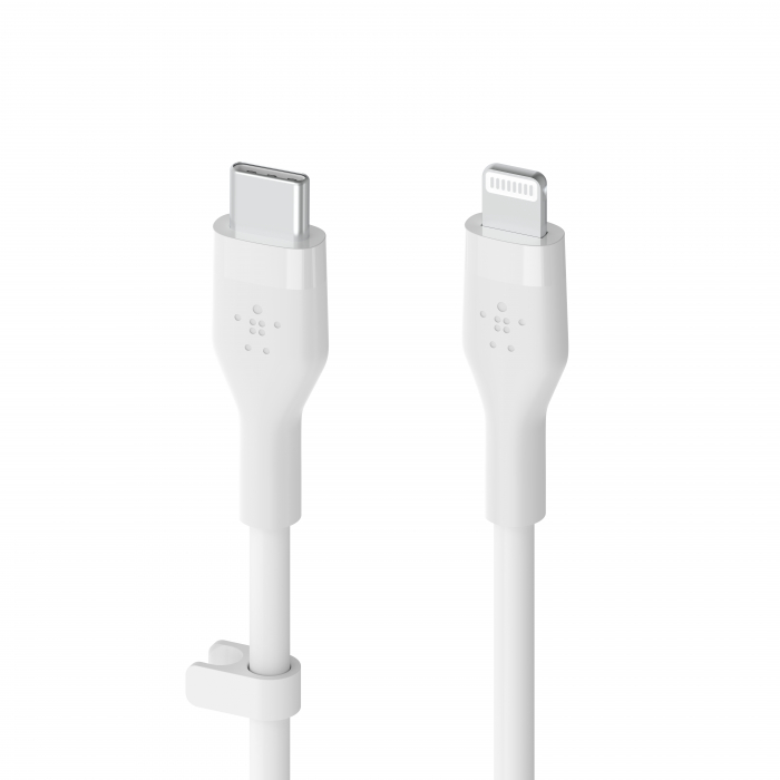 Belkin BOOST CHARGE Flex Silicone cable USB-C to Lightning - 2M - White [3]