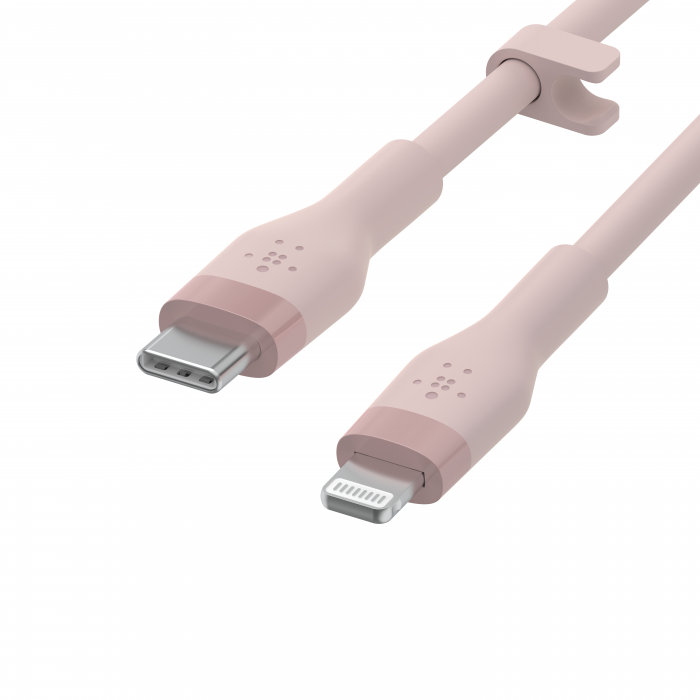 Belkin BOOST CHARGEª Flex Silicone cable USB-C to Lightning - 3M - Pink [2]