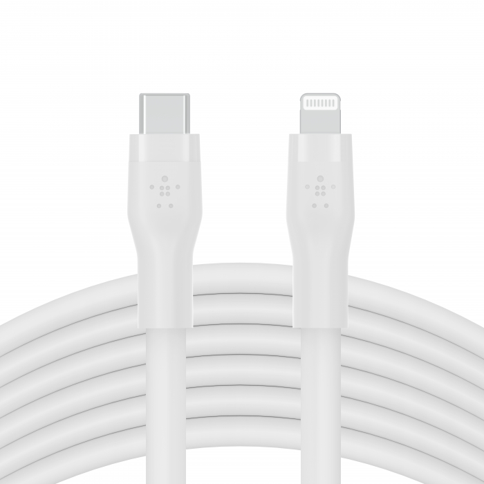 Belkin BOOST CHARGE Flex Silicone cable USB-C to Lightning - 3M - White [4]