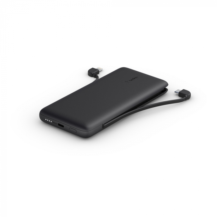 Belkin BOOST CHARGE Plus 10K USB-C Power Bank with Integrated Cables - Black [1]