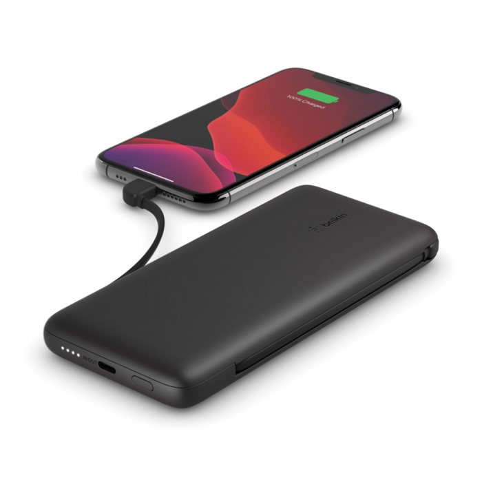 Belkin BOOST CHARGE Plus 10K USB-C Power Bank with Integrated Cables - Black [3]