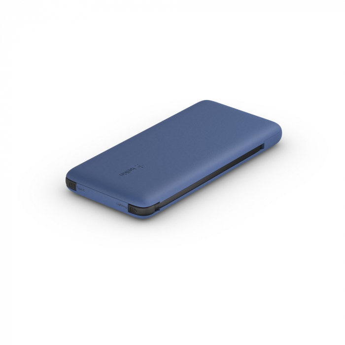 Belkin BOOST CHARGE Plus 10K USB-C Power Bank with Integrated Cables - Blue [5]