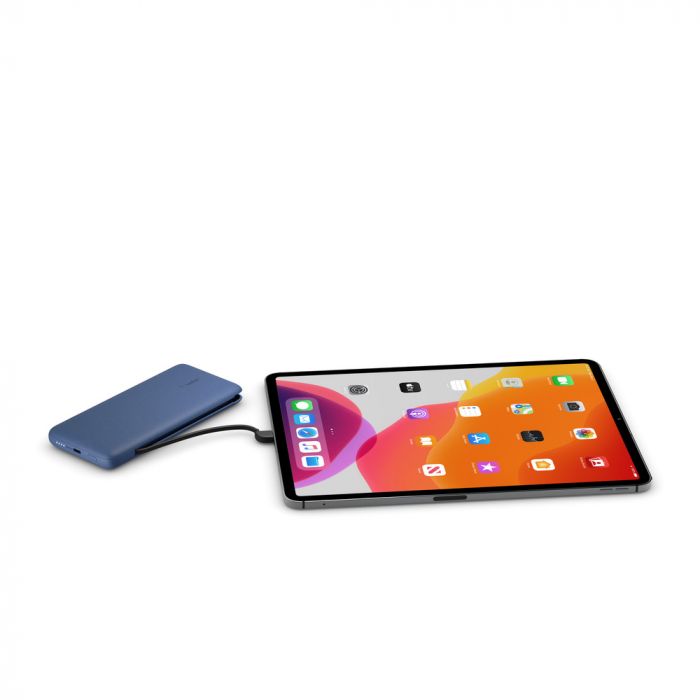 Belkin BOOST CHARGE Plus 10K USB-C Power Bank with Integrated Cables - Blue [3]