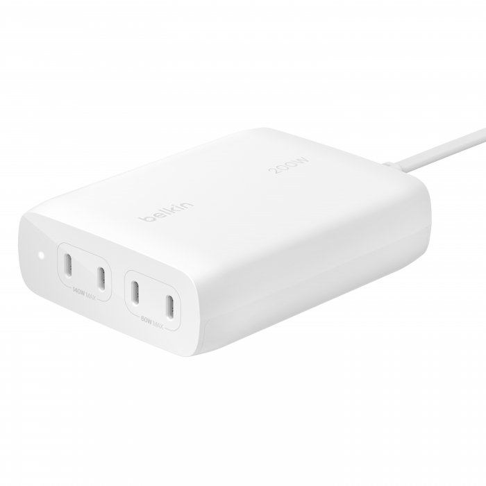 Belkin BOOST CHARGE PRO 200W 4-Port USB-C GaN Charger - White [6]