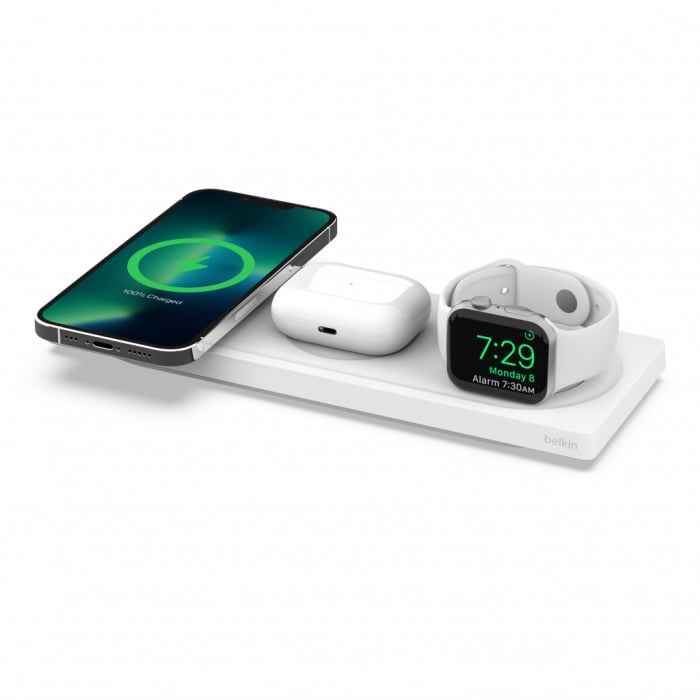 Belkin BOOST CHARGE PRO 3in1 Wireless Charging Pad with MagSafe - White [3]