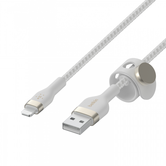 Belkin BOOST CHARGE PRO Flex USB-A to LTG, Braided Silicone Cable - 3M - White [8]