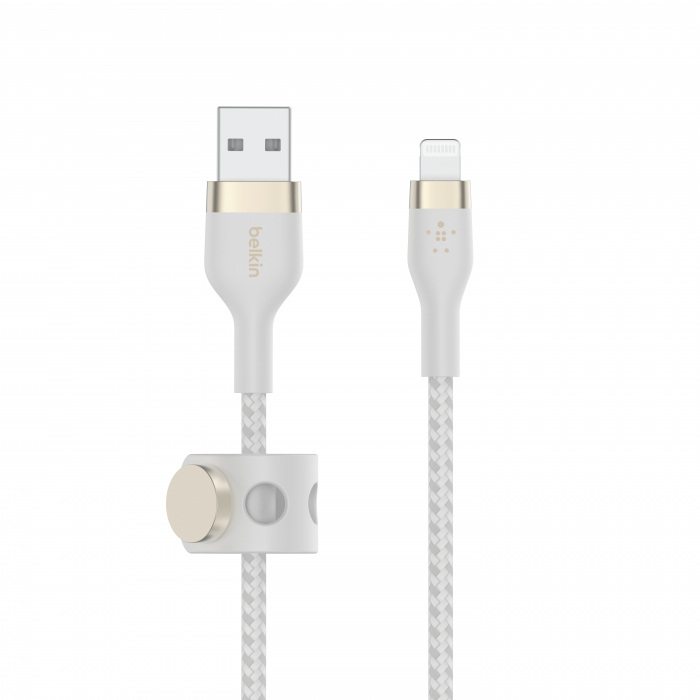 Belkin BOOST CHARGE PRO Flex USB-A to LTG, Braided Silicone Cable - 3M - White [3]