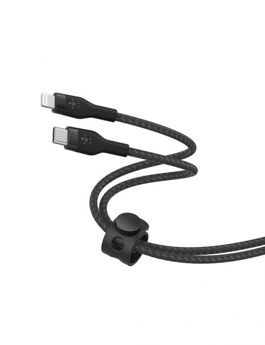 Belkin BOOST CHARGE PRO Flex USB-C to LTG, Braided Silicone Cable - 1M - Black [3]