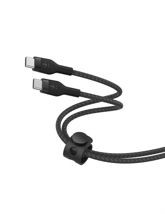 Belkin BOOST CHARGE PRO Flex USB-C to USB-C 2.0, Braided Silicone Cable - 3M - Black [8]