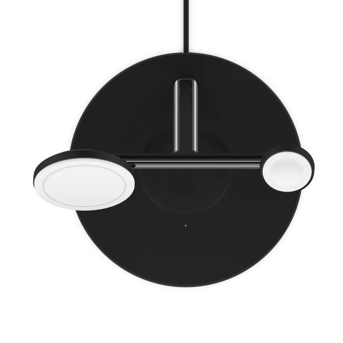 Belkin BOOST CHARGE PRO MagSafe 3-in-1 Charging Stand- Watch fast charge- w PSU (EU Power Supply) - Black [2]