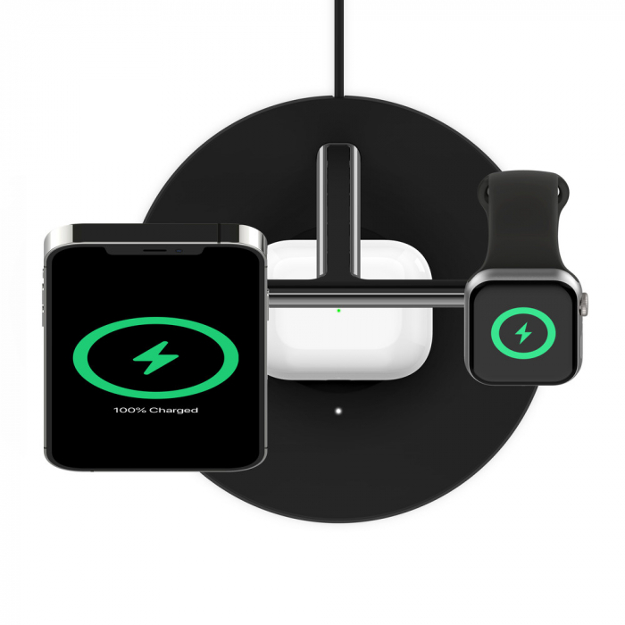 Belkin BOOST CHARGE PRO MagSafe 3-in-1 Wireless Charger - Black [8]