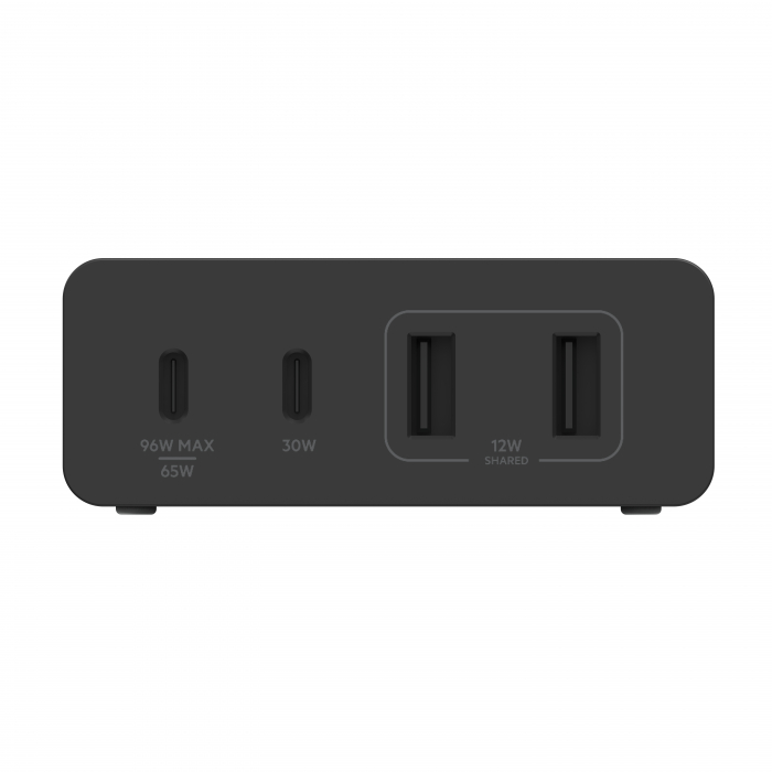 Belkin BOOST CHARGE PRO108W 4-Ports USB GaN Desktop Charger (Dual C and Dual A) and 2M Cord - Black [5]
