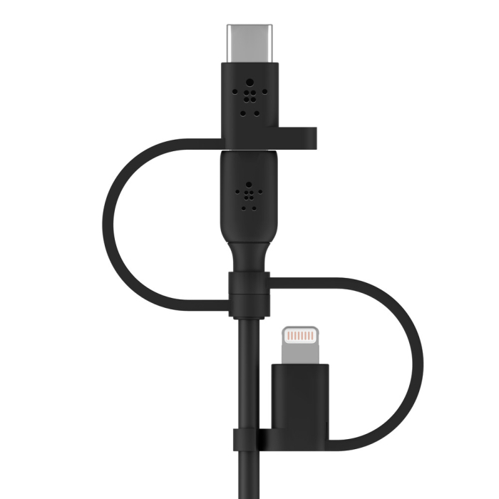 Belkin BOOST CHARGE Universal charging cable (Lightning/Micro-USB/USB-C to USB-A) Cable, PVC - 1M - Black [6]