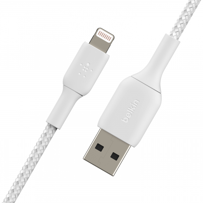 Belkin BOOST CHARGE USB-A to Lightning Cable, Braided - 0,15M - White [4]