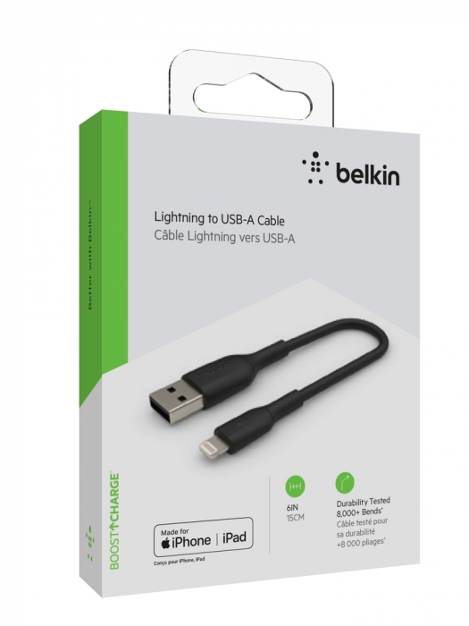 Belkin BOOST CHARGE USB-A to Lightning Cable, PVC - 0,15M - Black [5]