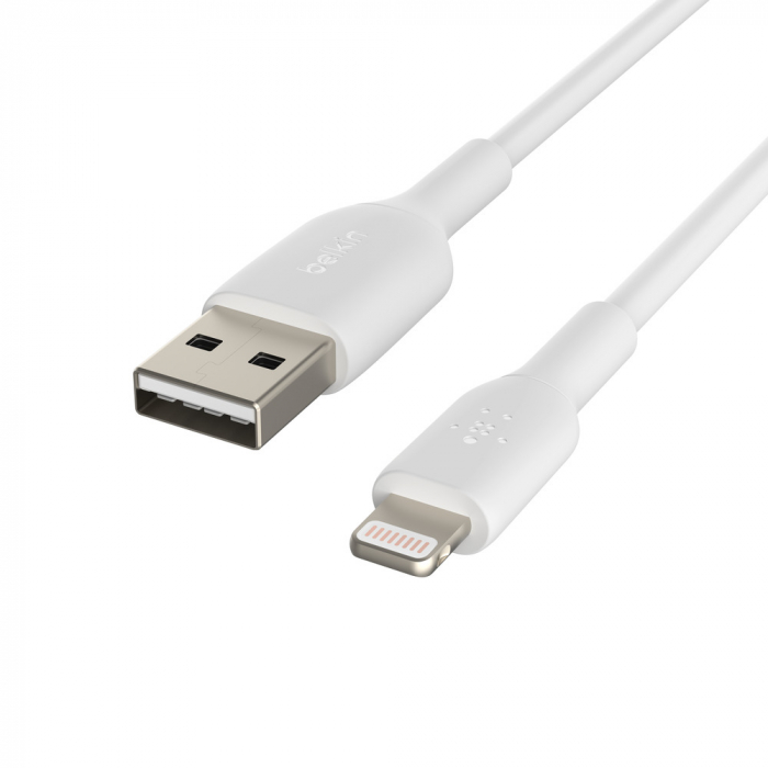 Belkin BOOST CHARGE USB-A to Lightning Cable, PVC - 1M (2 PK) - White [6]
