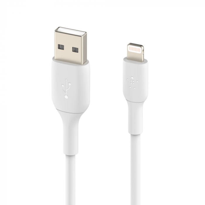 Belkin BOOST CHARGE USB-A to Lightning Cable, PVC - 1M (2 PK) - White [1]