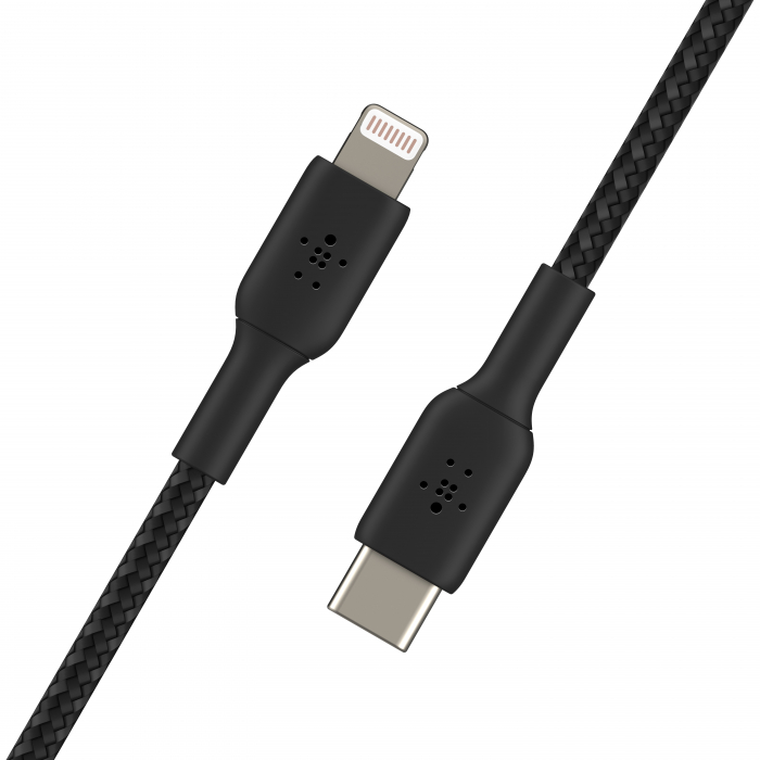 Belkin BOOST CHARGE USB-C to Lightning Cable, Braided - 1M - Black [3]