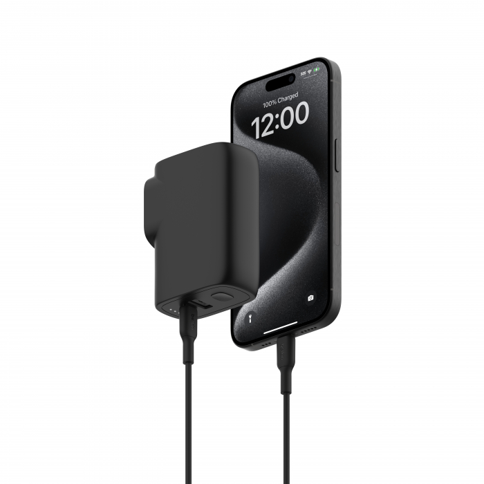 Belkin BOOSTCHARGE Hybrid Wall Travel Charger 25w + 5k Power Bank, UK, EU, US, AU - Black [2]