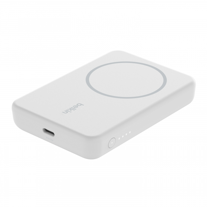 Belkin BOOSTCHARGE Magnetic Wireless Power Bank with kick stand 5,000mAh - White [2]