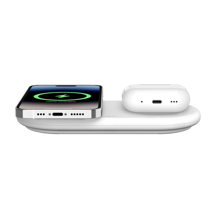 Belkin BOOSTCHARGE PRO 2in1 Qi2 15w Magnetic Charging Pad - White [4]