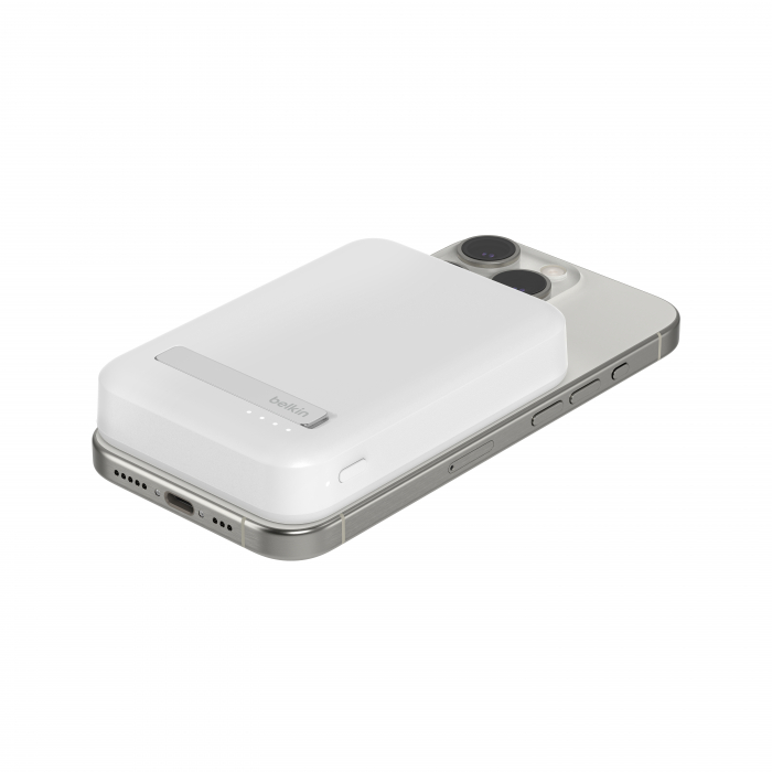 Belkin BOOSTCHARGE PRO 8k Qi2 MagSafe Compatible Powerbank with kickstand - White [3]