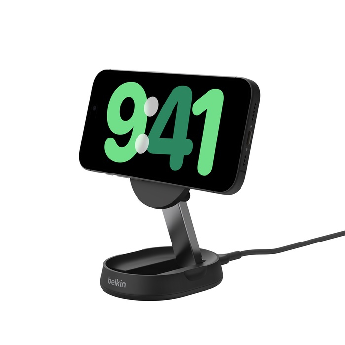 Belkin BOOSTCHARGE PRO Convertible Qi2 15w Magnetic Charging Stand, w/PSU - Black [3]