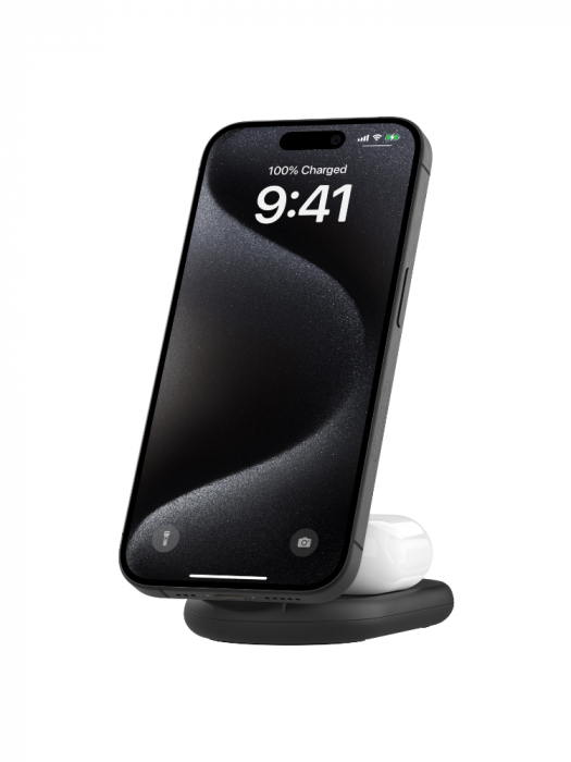 Belkin BOOSTCHARGE Qi2 15w Magnetic 2in1 Stand - Black [5]