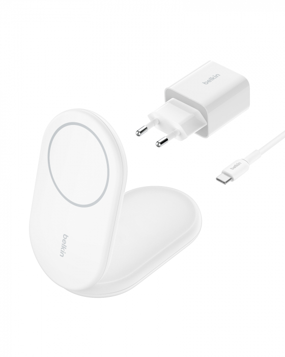 Belkin BOOSTCHARGE Qi2 15w Magnetic Stand - White [5]
