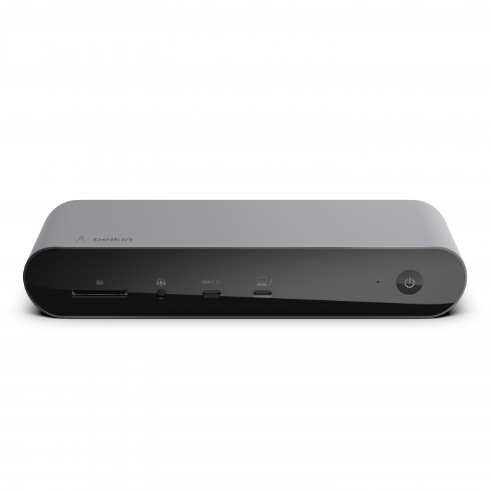 Belkin CONNECT Pro Thunderbolt 4 Dock - Triple display support up to 8K - Thunderbolt 4 - USB C - USB A - HDMI - SD - GbE - Audio - Mac/PC compatible - Black [2]