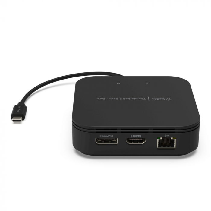 Belkin CONNECT Thunderbolt 3 Core displayport/HDMI 60wPD dock for mac and windows with tethered Thunderbolt cable - Black [4]