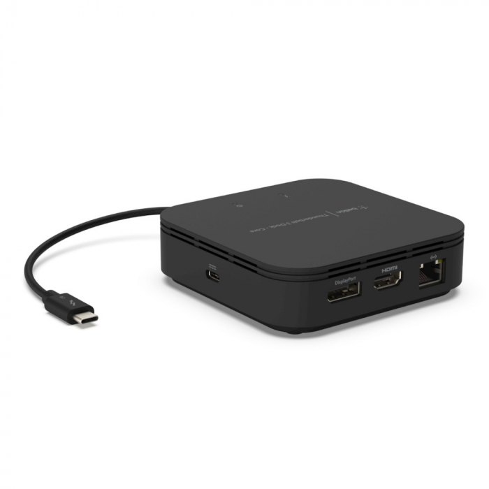 Belkin CONNECT Thunderbolt 3 Core displayport/HDMI 60wPD dock for mac and windows with tethered Thunderbolt cable - Black [1]