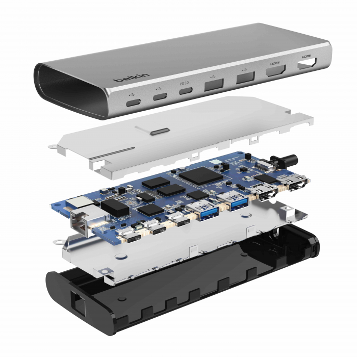Belkin Connect Universal USB-C 8-in-1 Dual Display Core Hub - Silver [4]