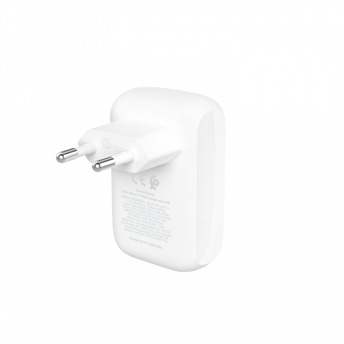 Belkin Dual Wall Charger 42W - 30W USB-C PD PPS + 12w USB-A - White [4]