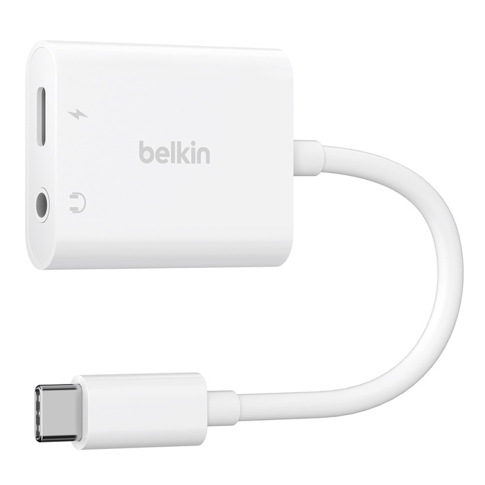Belkin ROCKSTAR 3.5 mm audio + USB-C Charge Adapter - White [4]