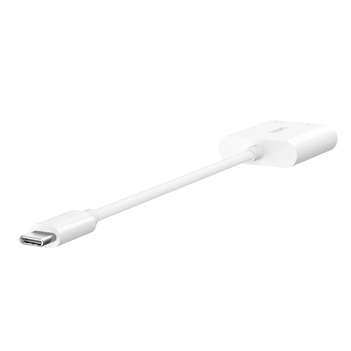 Belkin ROCKSTAR 3.5 mm audio + USB-C Charge Adapter - White [3]