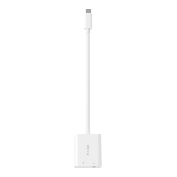 Belkin ROCKSTAR 3.5 mm audio + USB-C Charge Adapter - White [2]