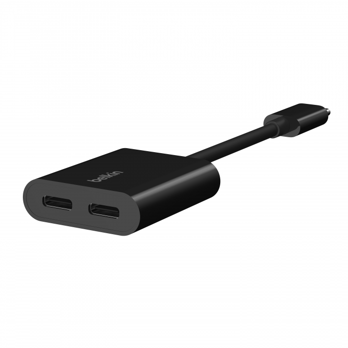 Belkin ROCKSTAR Dual USB-C Audio + Charge Adapter - Black [5]