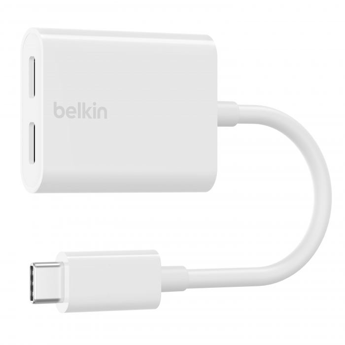 Belkin ROCKSTAR Dual USB-C Audio + Charge Adapter - White [3]
