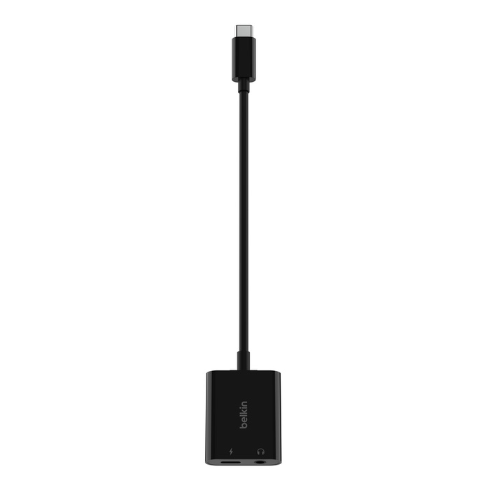 Belkin ROCKSTAR USB-C to 3.5 mm Audio + USB-C Charge Adapter V2 Fast Charging up to 60W - Black [4]