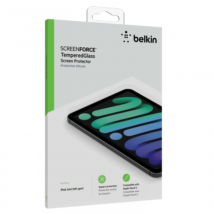 Belkin SCREENFORCE Tempered Glass Screen Protector - iPad Mini 6 (2021) [2]