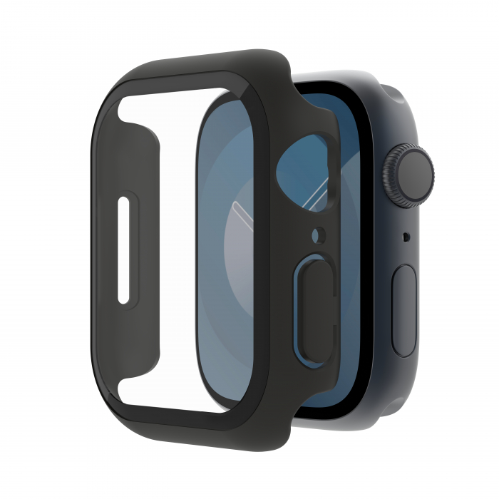Belkin SCREENFORCE TemperedCurve 2 in 1 AM Screen Protector - Series 4-9/SE - 40/41mm - Black [5]